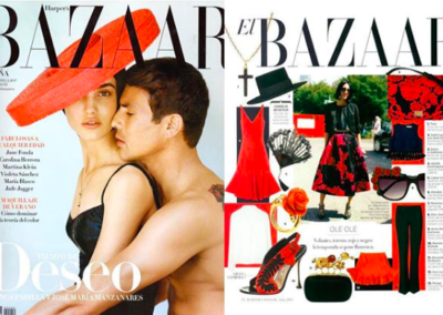 ANNA-KARIN KARLSSON 🌹 Rose Rouge in Harper's Bazaar Spain